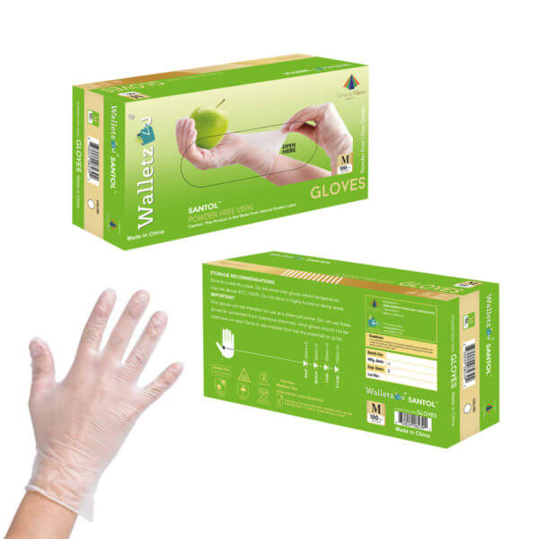 SANTOL™ Powder Free Vinyl Gloves – 1 Pallet 1,200 Boxes – 120,000 gloves