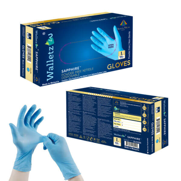 SAPPHIRE™ Powder Free Nitrile Gloves 1 Pallet 1,500 Boxes – 150,000 Gloves